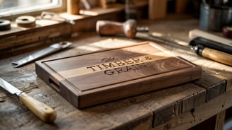 a wooden cutting board