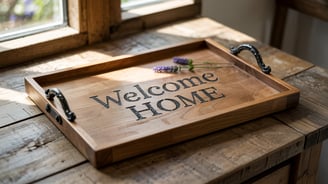 wooden serving tray