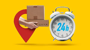 a person holding a box with a clock and a clock