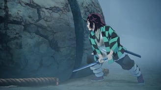 Demon Slayer Tanjiro Kamado Splitting Boulder