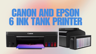 Close-up of the Epson EcoTank L805's ink tank system, highlighting its cost-effective and efficient