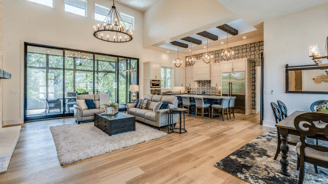 Open-concept Living room Design