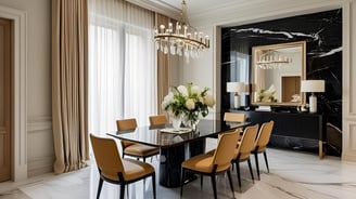 Dining room with Italian marble