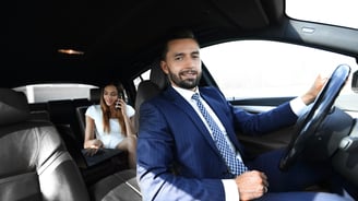 Chauffeur driving JAX airline passenger