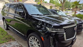 Dropping off JAX airport limousine passengers arrive home in Black Car SUV and Limo Sedan