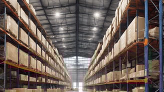 a train yard with cargo containers and train tracks