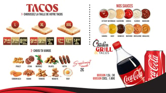 menu chicken grill & tacos Toulouse page 2