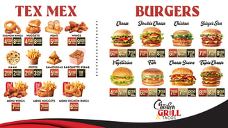 menu chicken grill & tacos Toulouse page 3