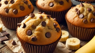 Vegan Chocolate Chip Banana Muffins (Egg-Free & Dairy-Free)