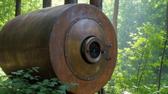 Eco-friendly biomass boiler setup converting food waste into renewable heat and power