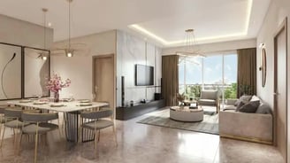 Well-designed 4 BHK flat layout at Godrej Majesty Noida