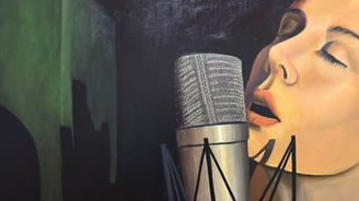 "Intérprete" - obra em óleo sobre tela