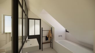 Salle de bain sous comble