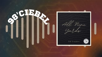 Album cover for 98’Ciebel’s All Nine Yards EP Gradient color blend inspired 