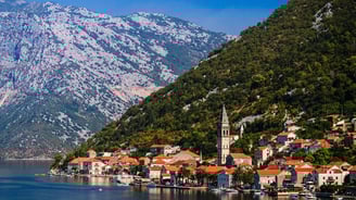 foto da vista da cidade de Kotor