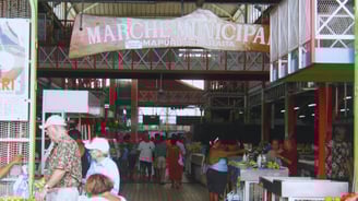 foto do mercado municipal papeete no tahiti