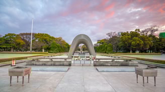 Vista do Memorial da Paz em Hiroshima.