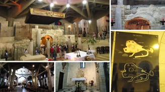 Gruta da Anunciação em Nazaré, local sagrado e ponto central da Basílica.