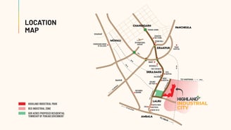 Highland Indistrial City Lalru location map