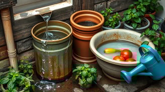 Reaproveite água da chuva e da cozinha para regar suas plantas. Economia e sustentabilidade no seu j