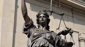 A modern conference room featuring a large table with microphones and green chairs. The room is well-lit with recessed ceiling lights and has dark window blinds. There are potted plants adding greenery, and a sign on the wall reads 'Re-Visitation Mandate' with a microphone graphic.