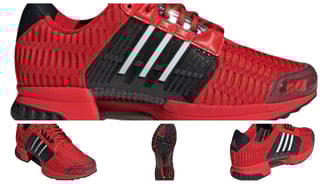 a pair of shoes with a red and b, Adidas ClimaCool 1 