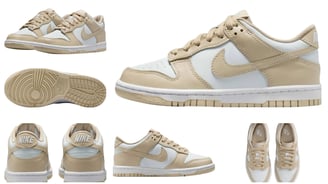 a collection of different sneakers, Nike Dunk Low Soft Pearl