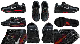 a collection of different  sneakers, Nike Zoom Vomero 5 Bred
