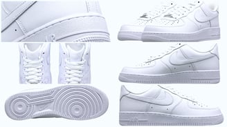 a picture of a pair of white sneakers Nike Air Force 1
