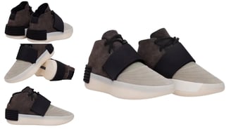 a pair of sneakers with a pair of shoes adidas  Fear of God Athletics