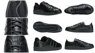 a collection of different types of sneakers, adidas Y-3 Superstar