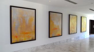 Fine art painting created by Lumai Studio for luxury resort suite interior in Cyprus