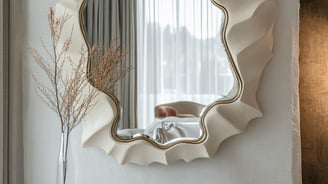 Hand-sculpted ceramic wall installation by Lumai Studio for Rosewood Vienna engaging with architectu