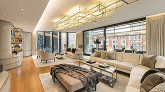 Textural hand-painted textile artwork by Lumai Studio enhancing modern living space