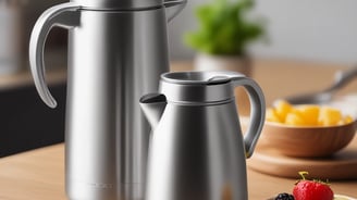 A buffet setup with several trays containing different breakfast items, including sausages, fried eggs, baked beans, scrambled eggs, mushrooms, roasted tomatoes, hash browns, and a potato dish. Serving utensils are laid out alongside the dishes.