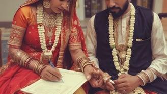 A laptop displaying a website with a search bar at the top and several categorized icons for different services. The laptop is positioned on a light-colored desk in an indoor setting, with the focus on the screen contents and some blurred background elements.