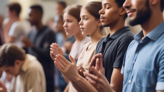 Pessoas buscando à Deus em oração