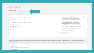 an illustration that depicts on how to select dynamic search ads