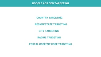 google ads geo targeting