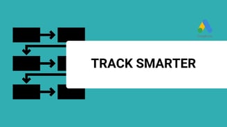 banner with the title that says track smarter with a google ads logo