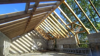 Vue charpente Corrèze CCBC bois ossature