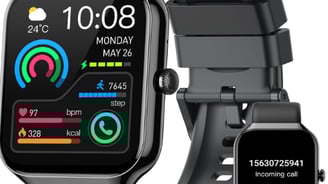 Montre Connectée Homme Femme, 1.96"HD Smartwatch avec Appel Bluetooth, 113+Sportifs Montre Sport Pod