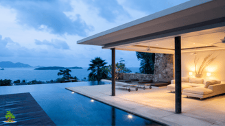 a house in tropical island