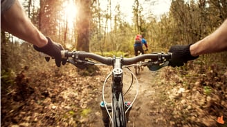 a person making downhill riding