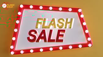 a flash sale sign