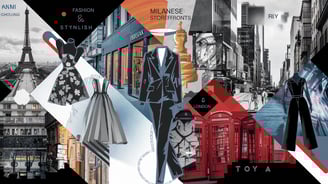 a collage of different fashion capitals
