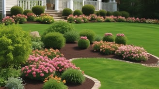 red and white flower garden