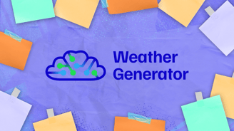 weather generator logo surrounded by post-its and notes