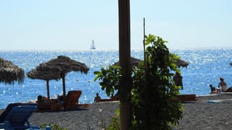 Perissa Beach in Santorini island