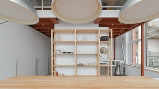 Keramikos studijos interjeras